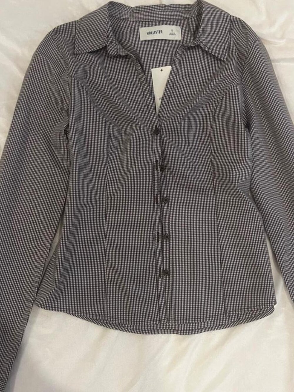 Hollister Co. Women's Grey Blouse